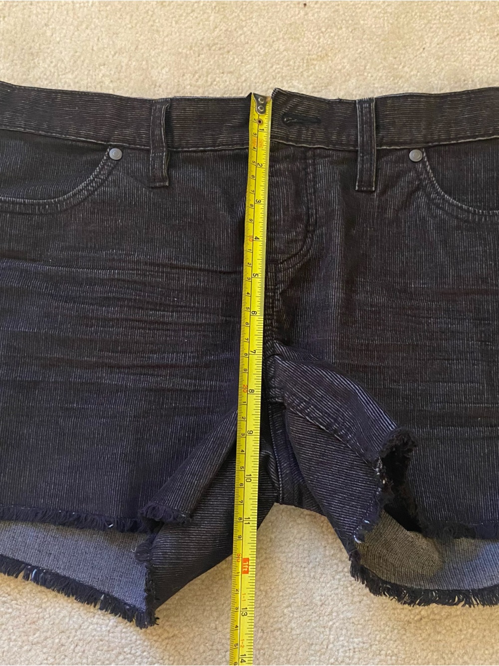 Carve Designs Black Oahu Corduroy Beachy Raw Hem Boho Shorts Lady Size 4 - Picture 5 of 6